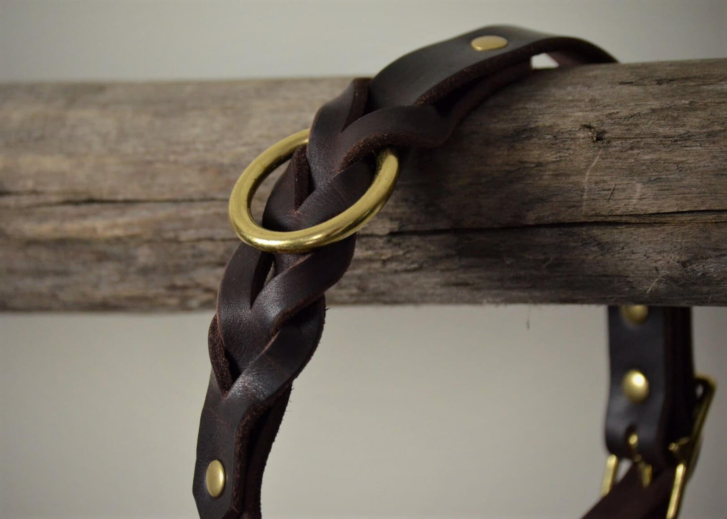 Halsband Cooper gevlochten - 100% leer