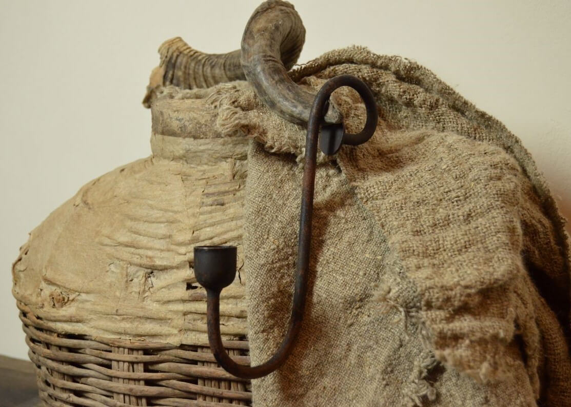 Ijzeren glashaak voor dinerkaars M