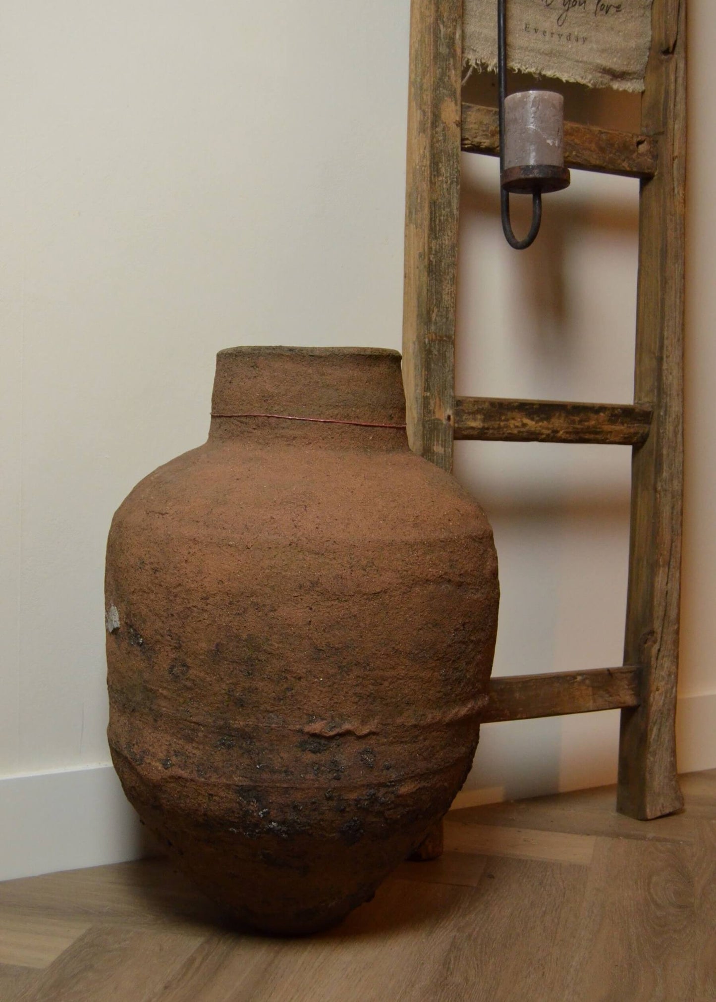 Oude Turkse XL kruik aardewerk