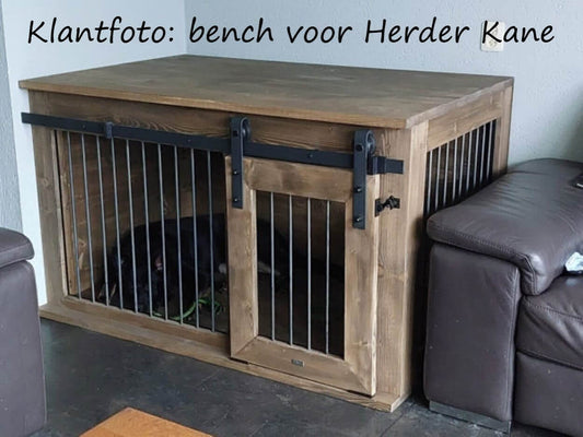 Houten hondenbench 